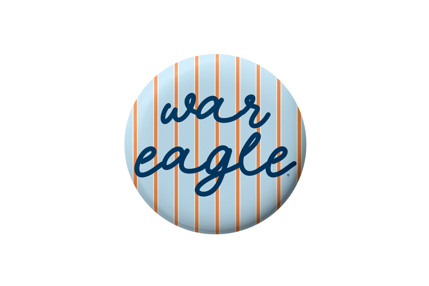 Auburn War Eagle Striped Button
