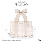 Case-Mate Latte Gingham Bow Jelly Tote Bag