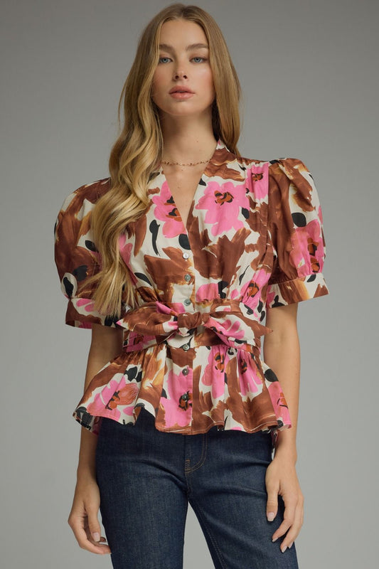 Floral Burst Top