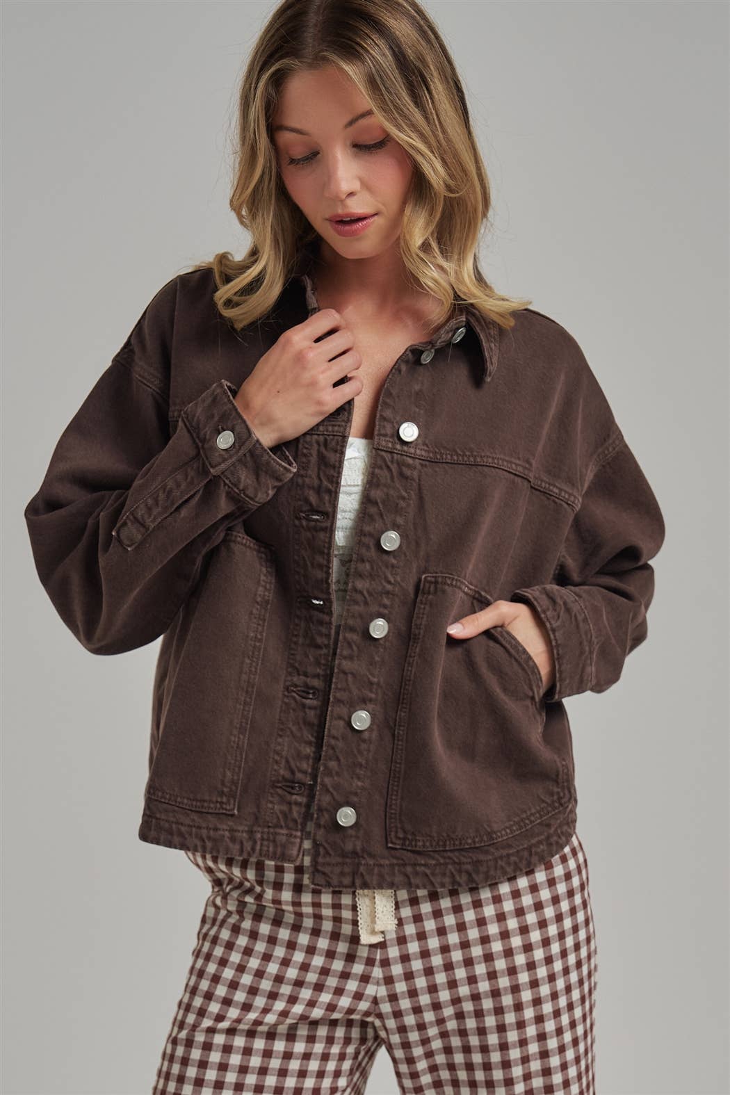 WASH FALL JACKET BIG FRONT PATCH POCKETS