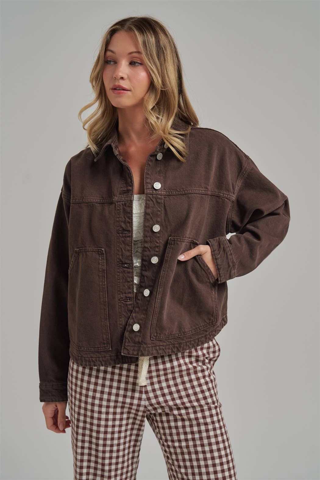 WASH FALL JACKET BIG FRONT PATCH POCKETS