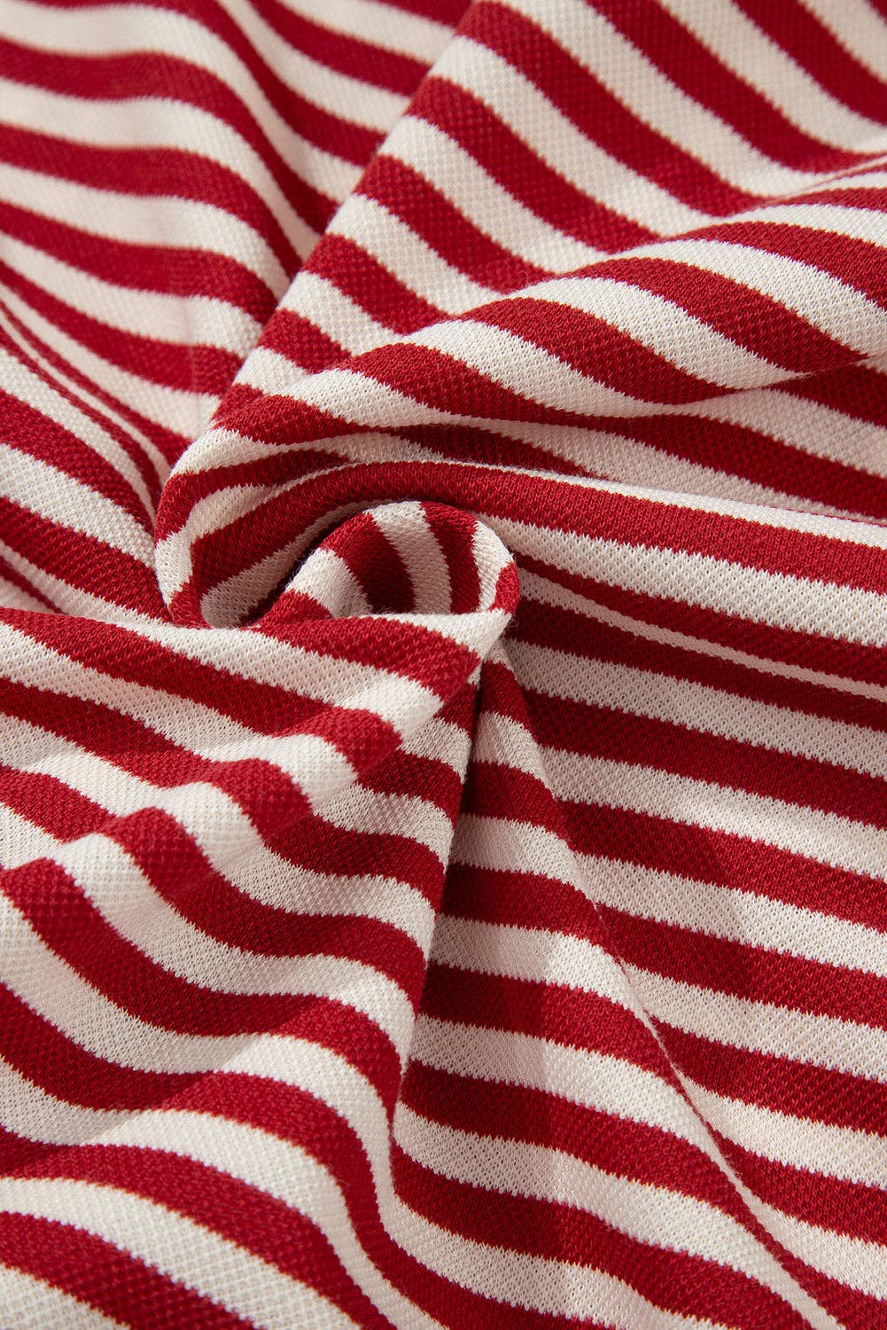 Red Stripe Bow Cutout Back Tee