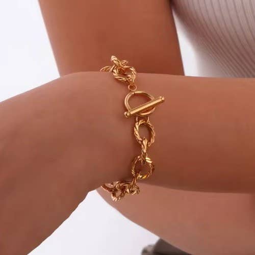 18K STAINLESS STEEL TARNISH FREE CHAIN BRACELET | 40B5227