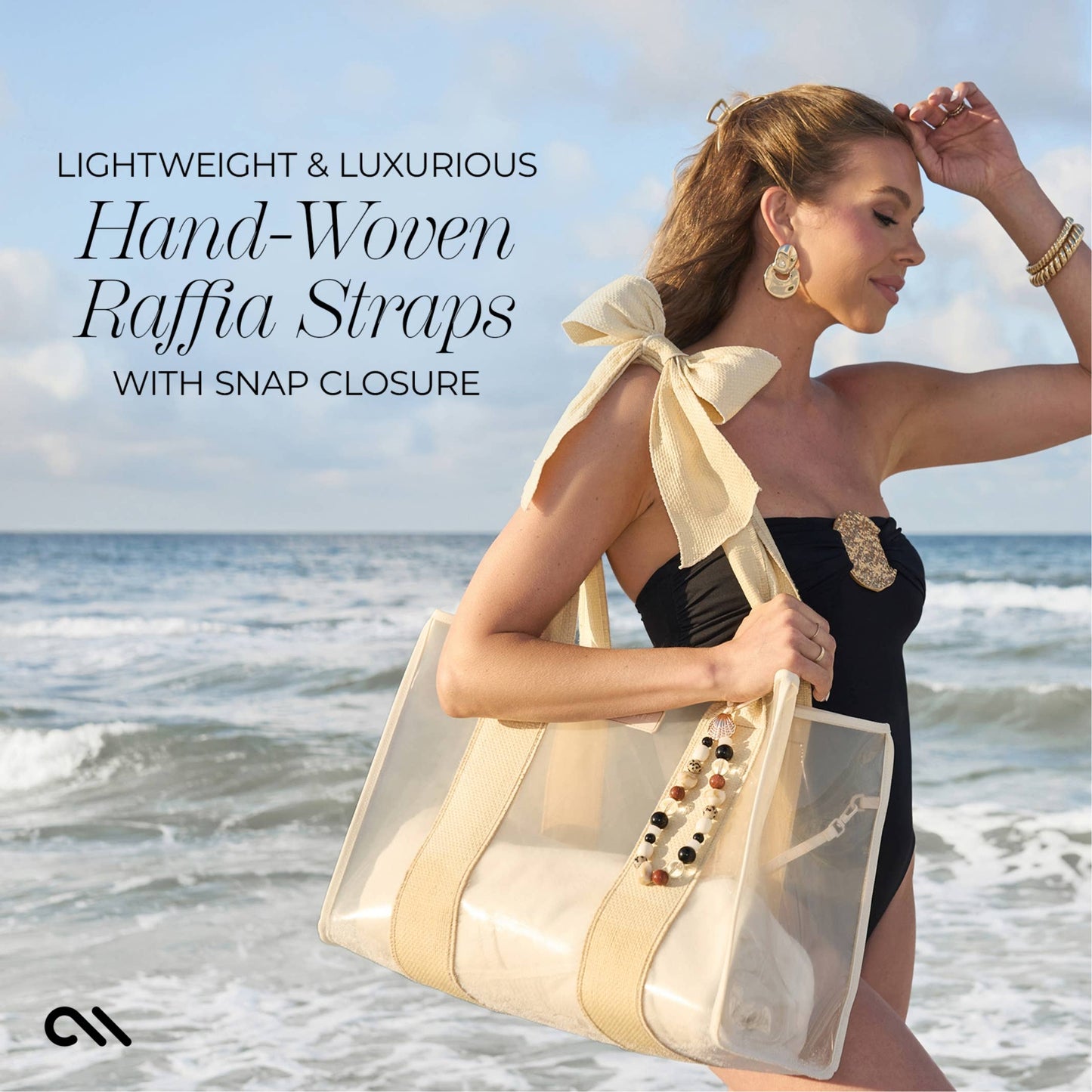 Case-Mate Ecru Raffia Tote Bag