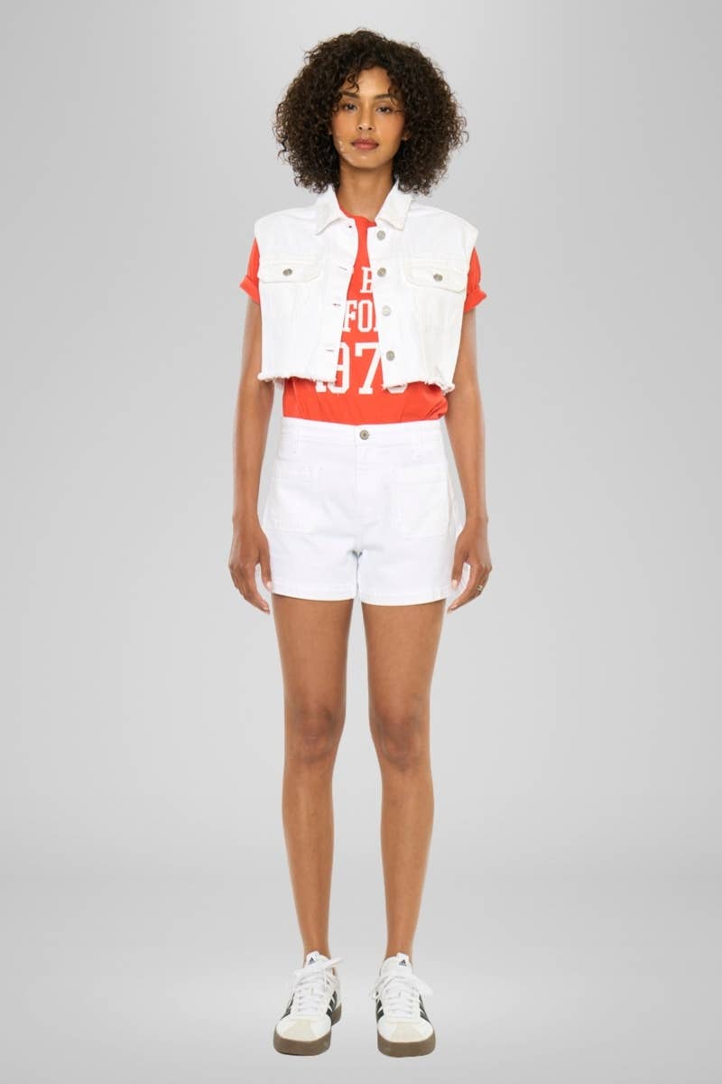 HIGH RISE A-LINE TROUSER SHORTS
