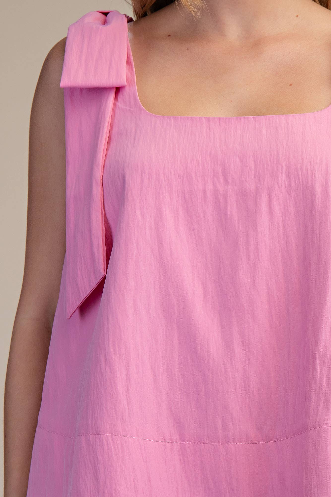 Scoop Neck Bow Shoulder Top
