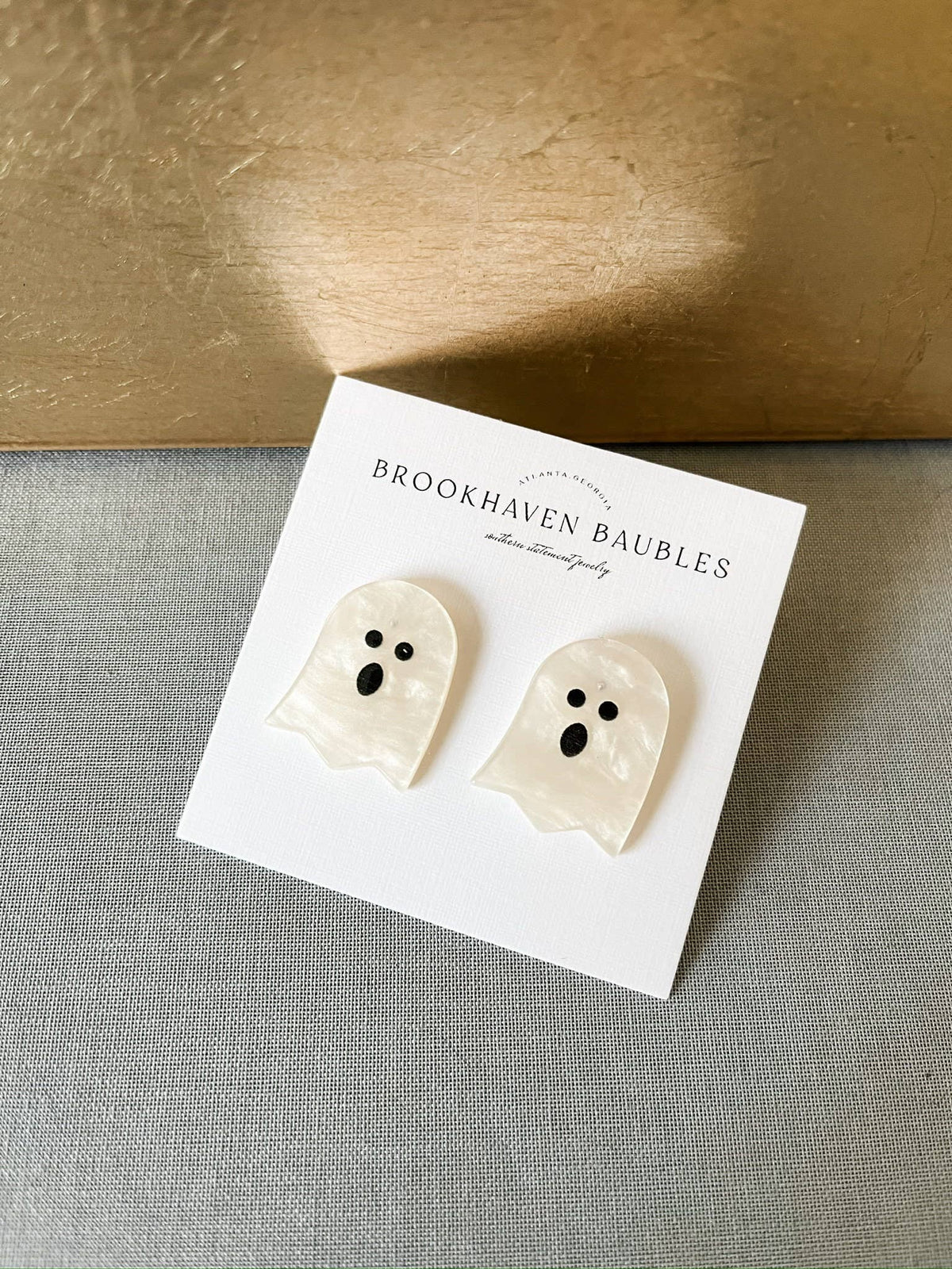 Halloween Acrylic Ghost Beaded Statement Earrings