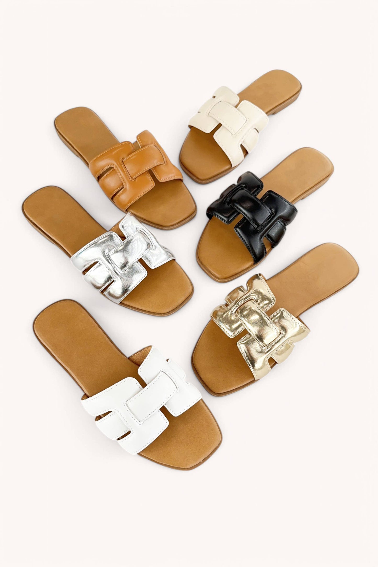 PADDED WOVEN STRAP SLIP ON SANDALS