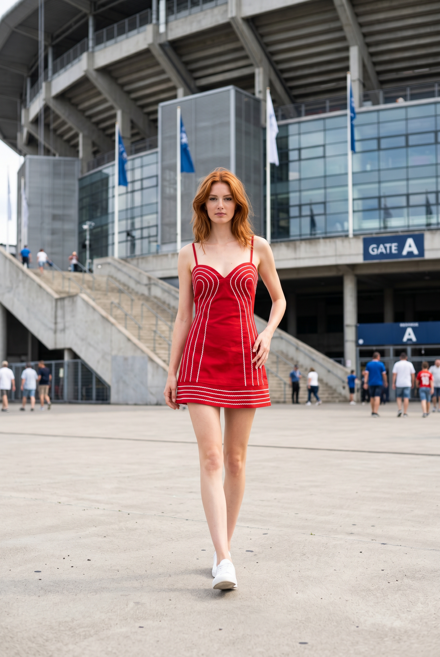 Trim Detail Mini Dress