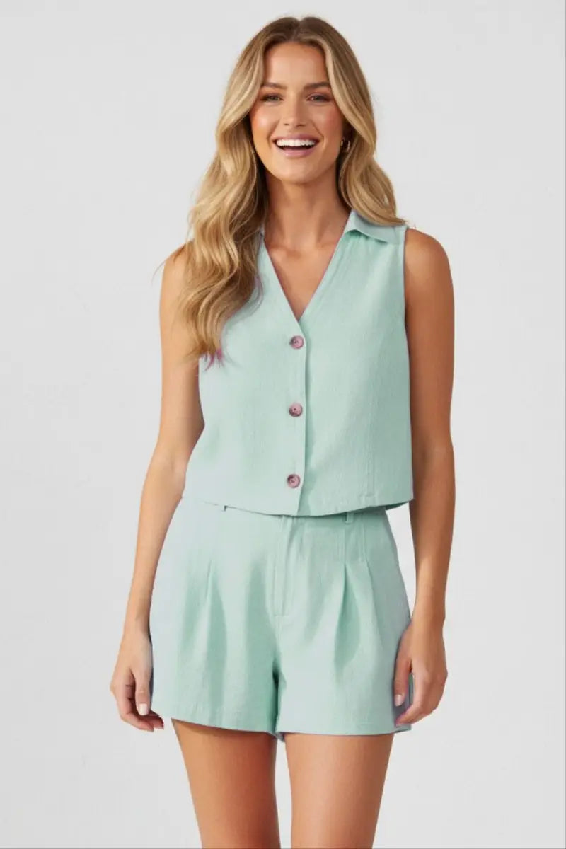 Soft Matte Cropped Vest Top