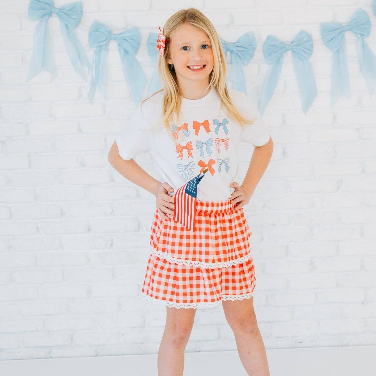 Red Gingham Skort - Kids Clothing - Spring Summer