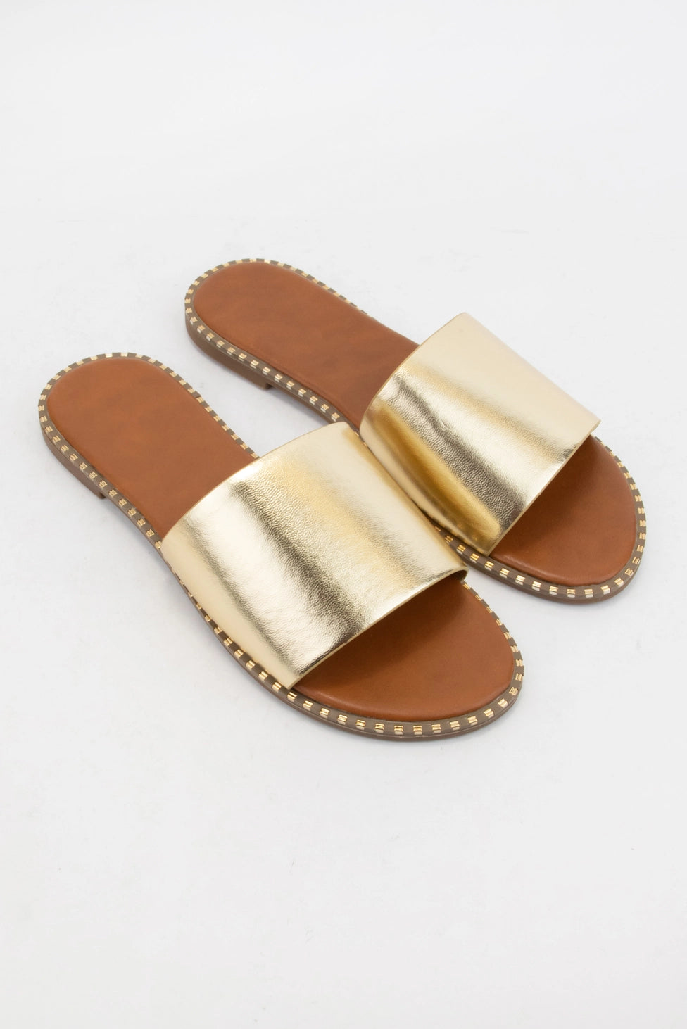 Gold Tip  Slide Sandal